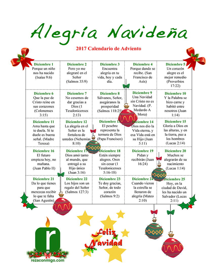 2017 Calendario de Adviento