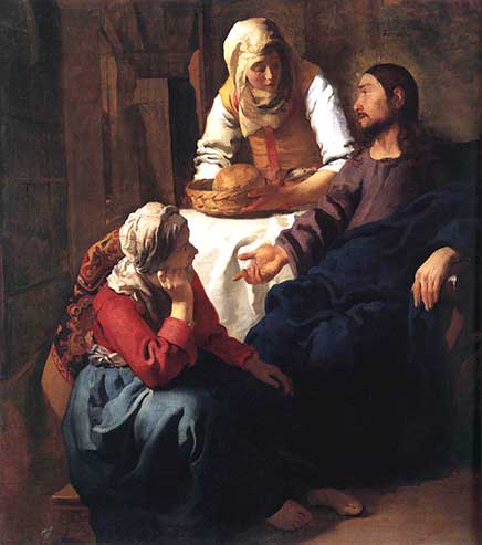 Jesús en casa de Marta y María