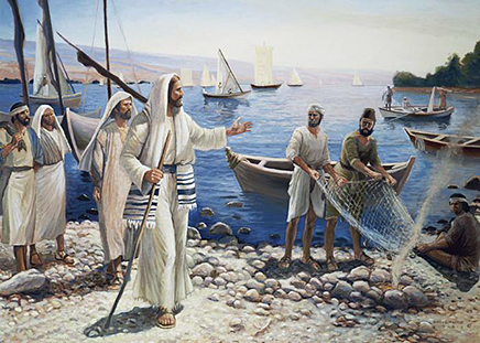 Jesús llama a cuatro pescadores