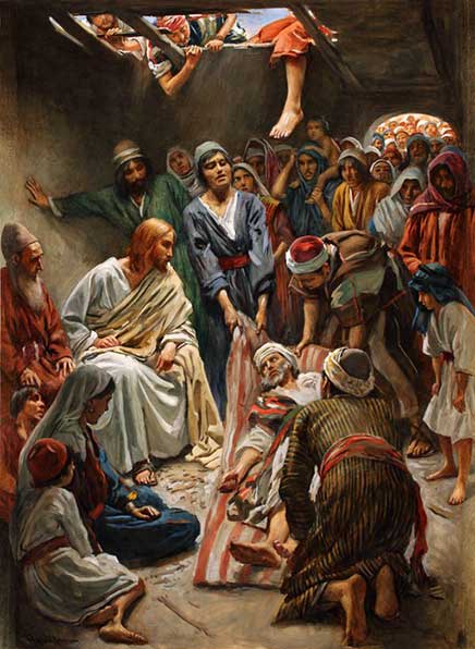 Jesús sana a un paralítico