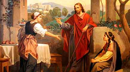 El encuentro de Jesús con Marta y María