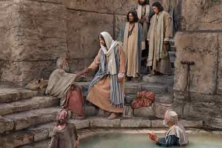 Curación de un enfermo en la piscina de Betsata