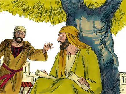 Jesús llama a Felipe y a Natanael