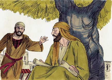 Jesús llama a Felipe y Natanael