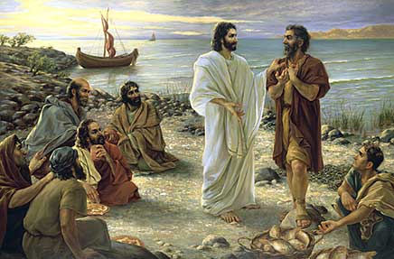 Jesús habla con Simón Pedro