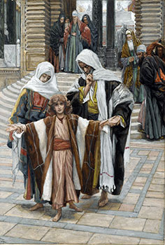 El niño Jesús en el templo