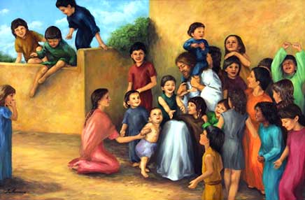 Jesús bendice a los niños