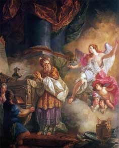 Un ángel anuncia el nacimiento de Juan el Bautista