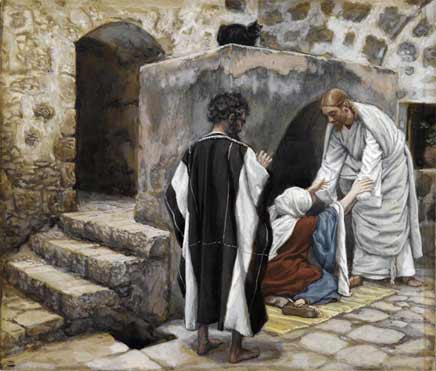 Jesús sana a la suegra de Simón Pedro