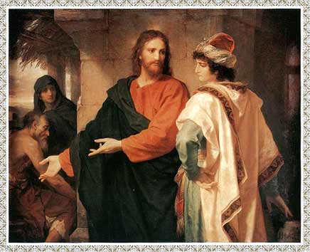 Un joven rico habla con Jesús