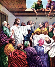 Jesús sana a un paralítico