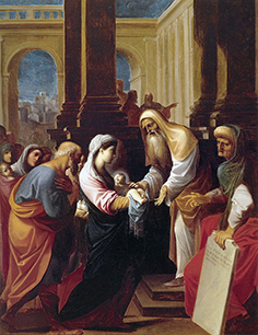 El niño Jesús es presentado en el templo