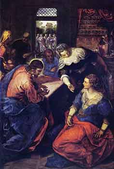 Jesús en casa de Marta y María