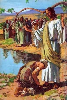 Jesús cura un leproso