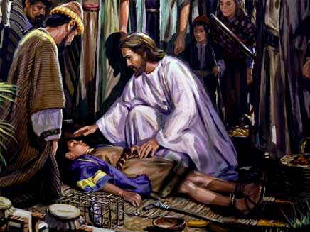 Jesús sana a un muchacho que tenía un demonio