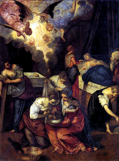Un ángel anuncia el nacimento de Juan el Bautista
