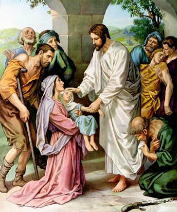 Jesús sana a la hija de una extranjera