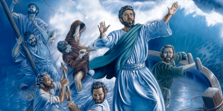 Jesús calma el viento