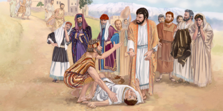 Jesús cura a un niño poseído por un espíritu mudo