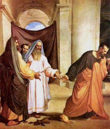 Judas habla con los sumos sacerdotes