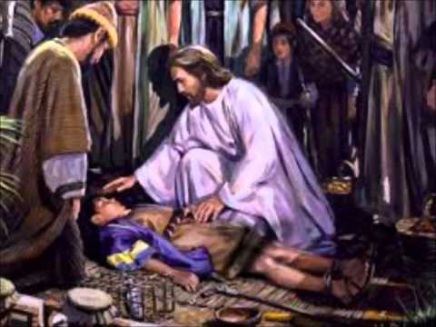 Jesús cura a un epiléptico