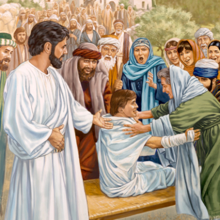 Jesús revive a un joven