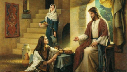 Jesús visita a Marta y María