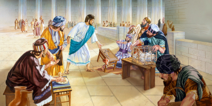 Jesús expulsa del templo a los mercaderes