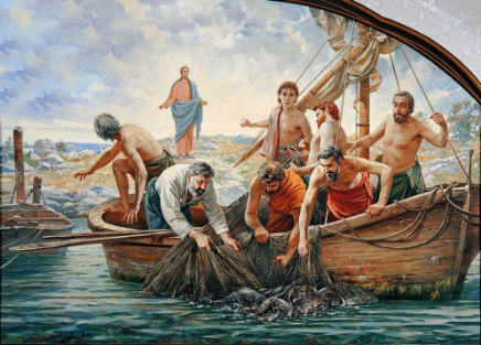 Tiren la red a la derecha de la barca